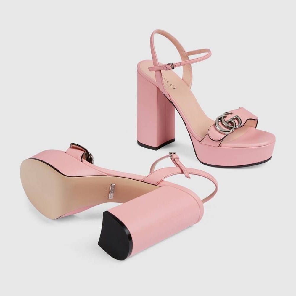 RARE NEW Gucci MARMONT 55 PLATFORM SANDAL 38 / 8